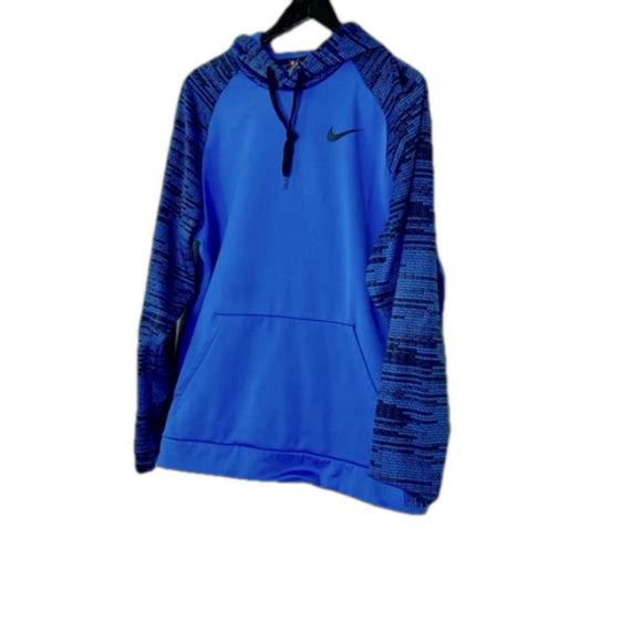 Nike Dri-Fit Black/Blue Pullover Hoodie Sweatshirt. Sz XL. - Picture 1 of 13